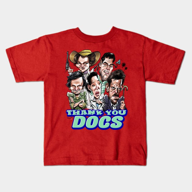 Thank you, docs! Kids T-Shirt by alexgallego